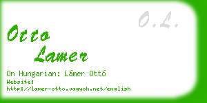 otto lamer business card