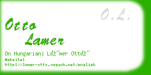 otto lamer business card